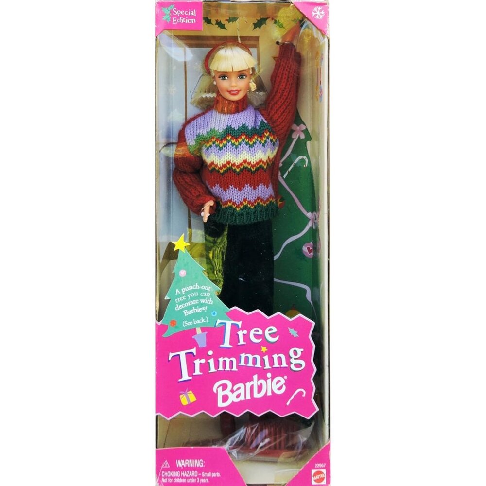 Tree Trimming Barbie Special Edition Doll With Festive Sweater & Accessories